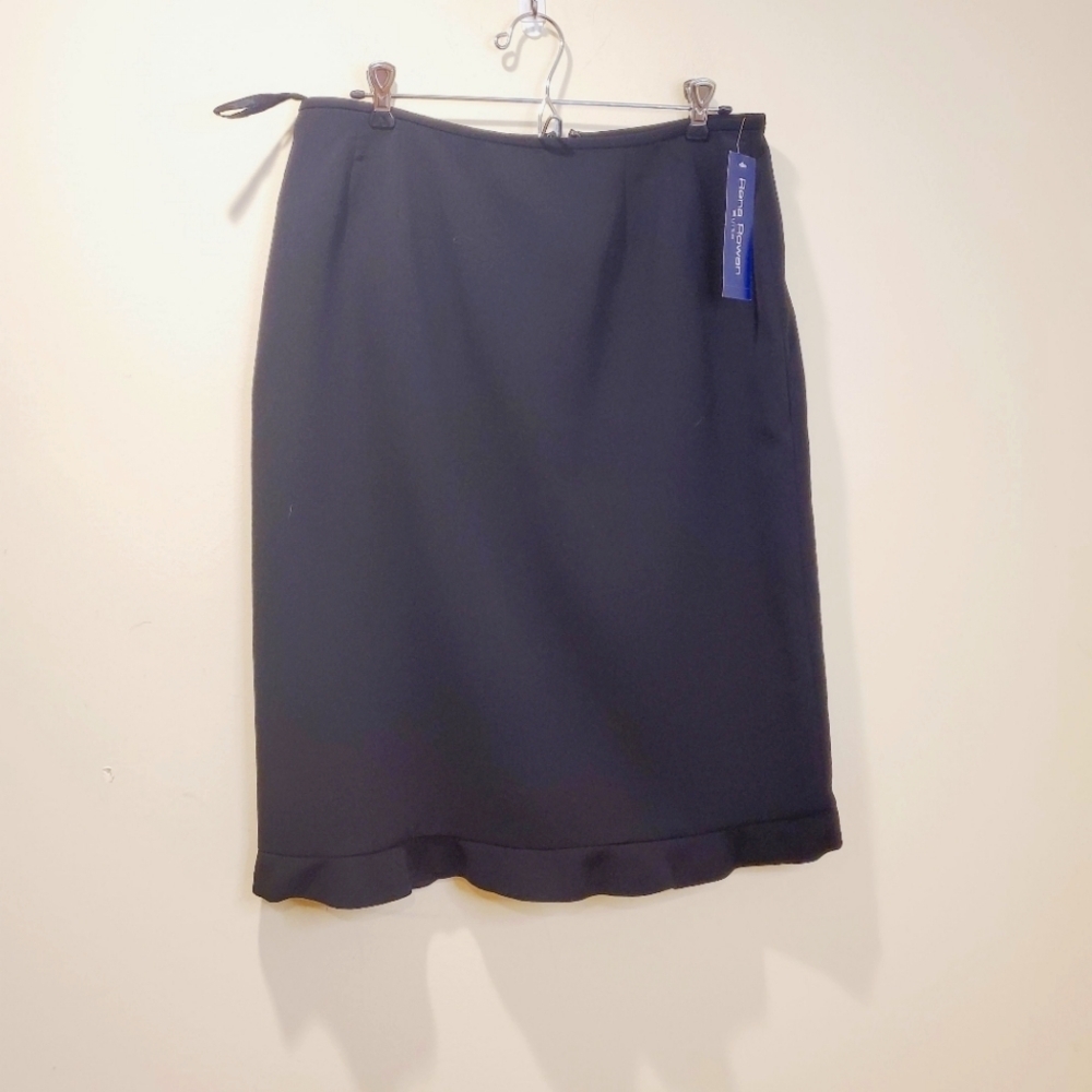 Rena Rowan black midi skirt size 12 new with tags